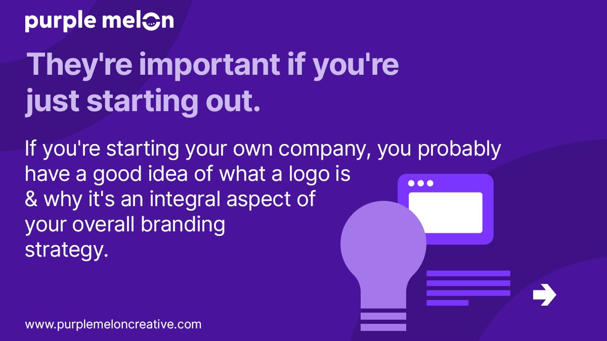 purple_melon's tweet photo. If you're establishing a business, you likely already know what a logo is and why it's important to your brand.

Successful logos are the result of consideration of the brand's visual identity 👌

#purplemelon #logodaily #marketingplan #digitalmarketingservices #logoroom https://t.co/B99wcrsD9I