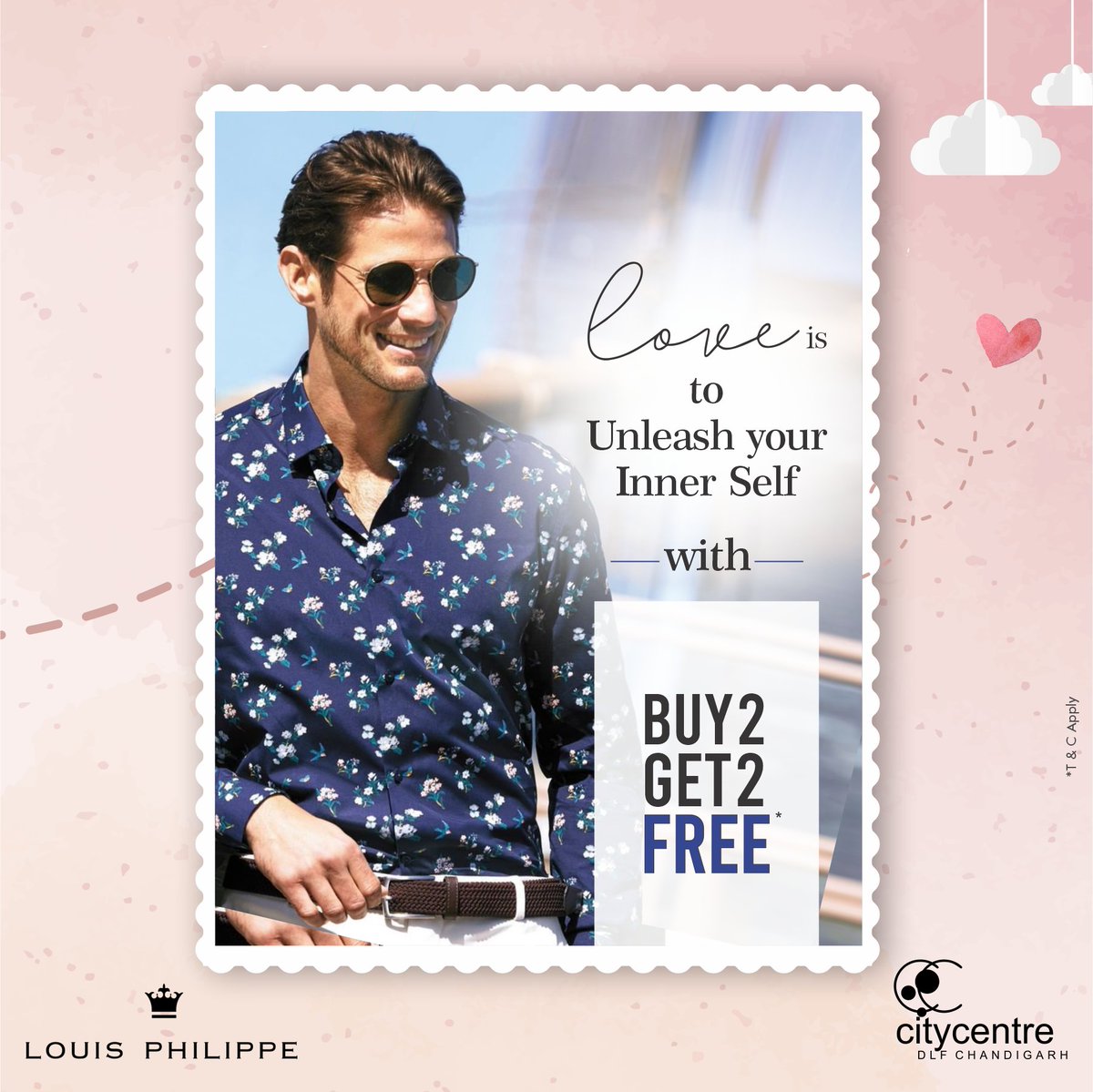 dlfcitycentre's tweet photo. Love is to Bag #BigSavings!
Sort out your #ValentinesShopping with #Buy2Get2Free on #LouisPhilippe Merchandise at #DLFCityCentreChadigarh.
#AllThingsLove #ValentinesSpecialOffer #BrandsDeal #MensWear #MensFashion #GiftForHim #ValentinesGift #ITPark #Chandigah #VisitNow https://t.co/fr4sABRpkE