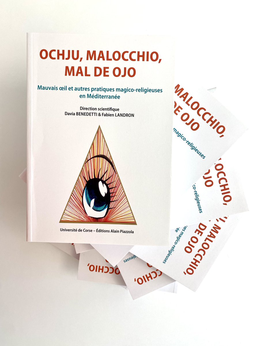 DaviaBenedetti's tweet photo. 📖 [PUBLICATION OCHJU] @umrlisa @UnivCorse 
L’ouvrage collectif co-dirigé par @fabienland et moi-même « Ochju, Malocchio, Mal de ojo – Mauvais œil et autres pratiques magico-religieuses en Méditerranée » vient de paraître aux Editions #AlainPiazzola @GeniuGherardi https://t.co/V55iAagTjl