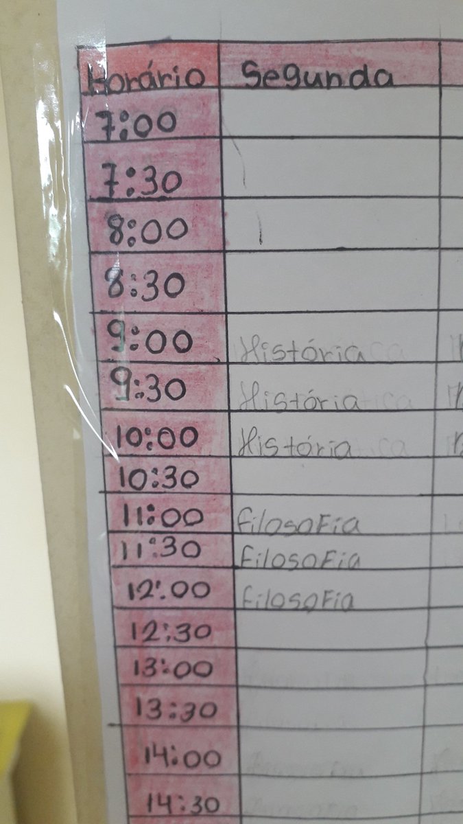 itstudy0's tweet image. Meu horário dizendo que é pra eu estudar historia de 9h e estou estudando de 8h 
To louca