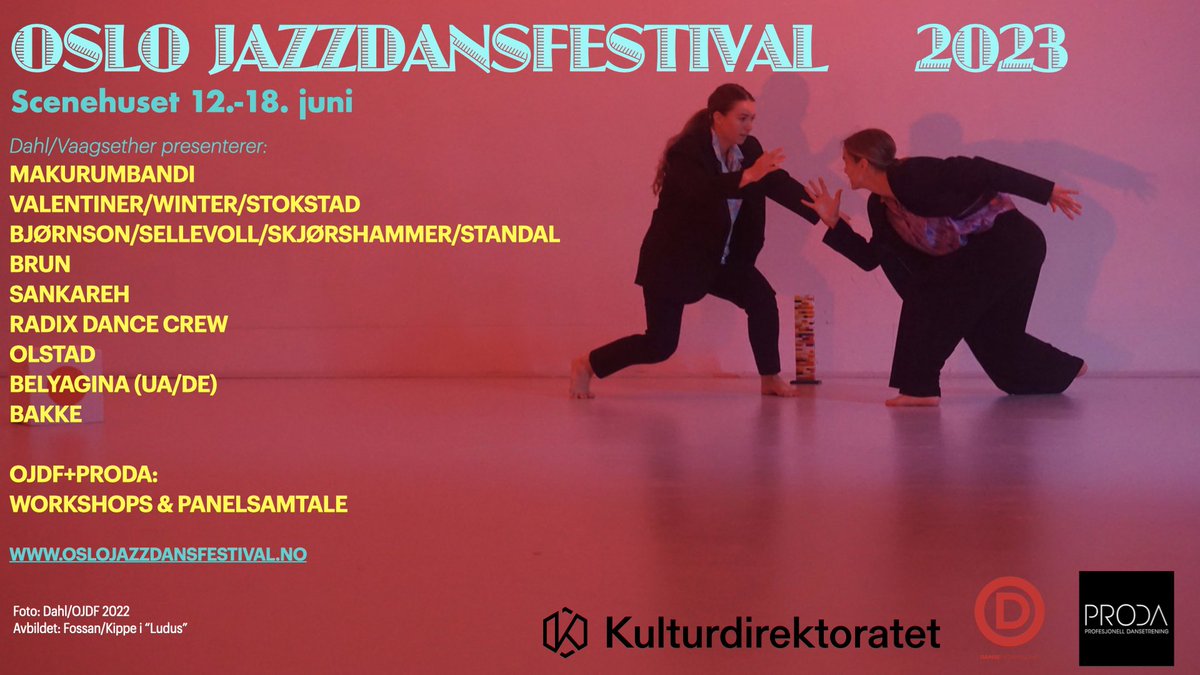 Hurra! Vi har publisert programmet for OJDF 2023! Ta en titt og hold av en dag eller to i uke 24 (12.-18. juni). Det blir kveldsforestillinger og en interaktiv forestilling for barn i førskolealder, samt workshop og panelsamtaleHer er det mulig å finne noe for enhver!