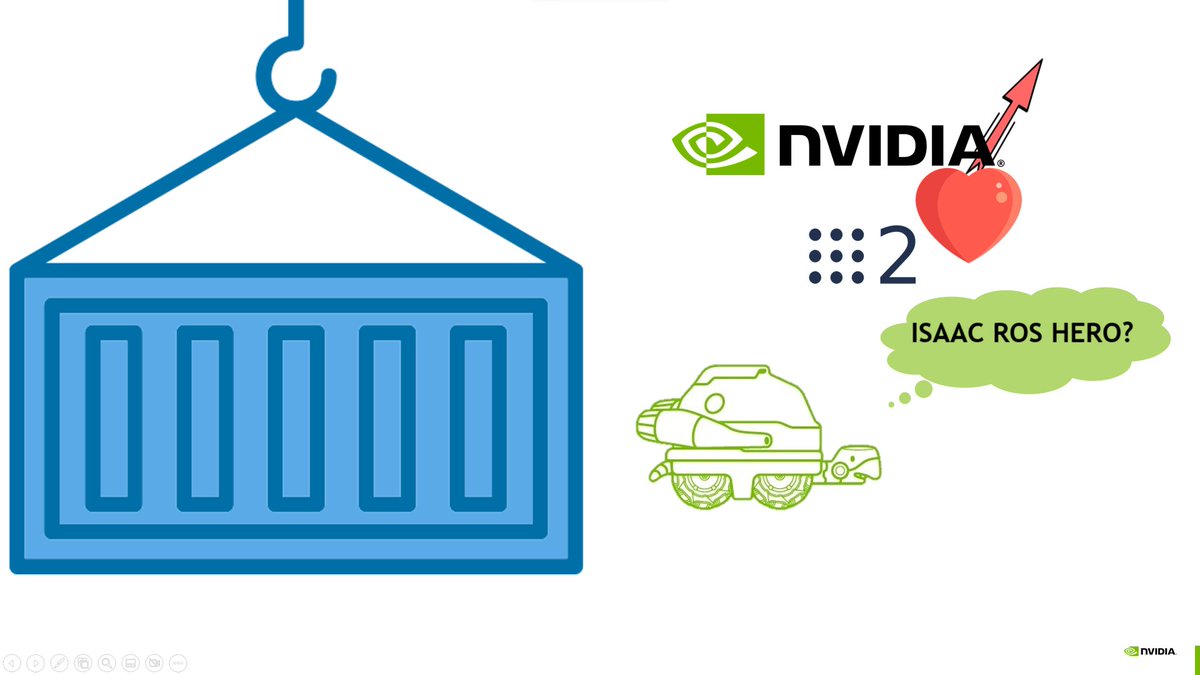raffaello86's tweet image. 💘 Where we are!
Only one day to be an @NVIDIAEmbedded #IsaacROS #DevOps, rockstar hero!
Register here (and not postpone for later!):
gateway.on24.com/wcc/experience…
Remind: ⏰ Tomorrow at 8 am PT or 5 pm CEST
@OpenRoboticsOrg @Docker #robotics