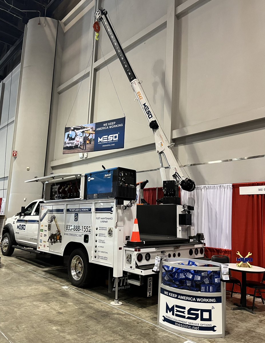 meso_inc's tweet photo. We are ready for #ARAshow2023
Stop by booth #5831 to talk about how we can decrease your fleet’s downtime. #MESOINC #WEKEEPAMERICAWORKING https://t.co/ch95fZaxTQ