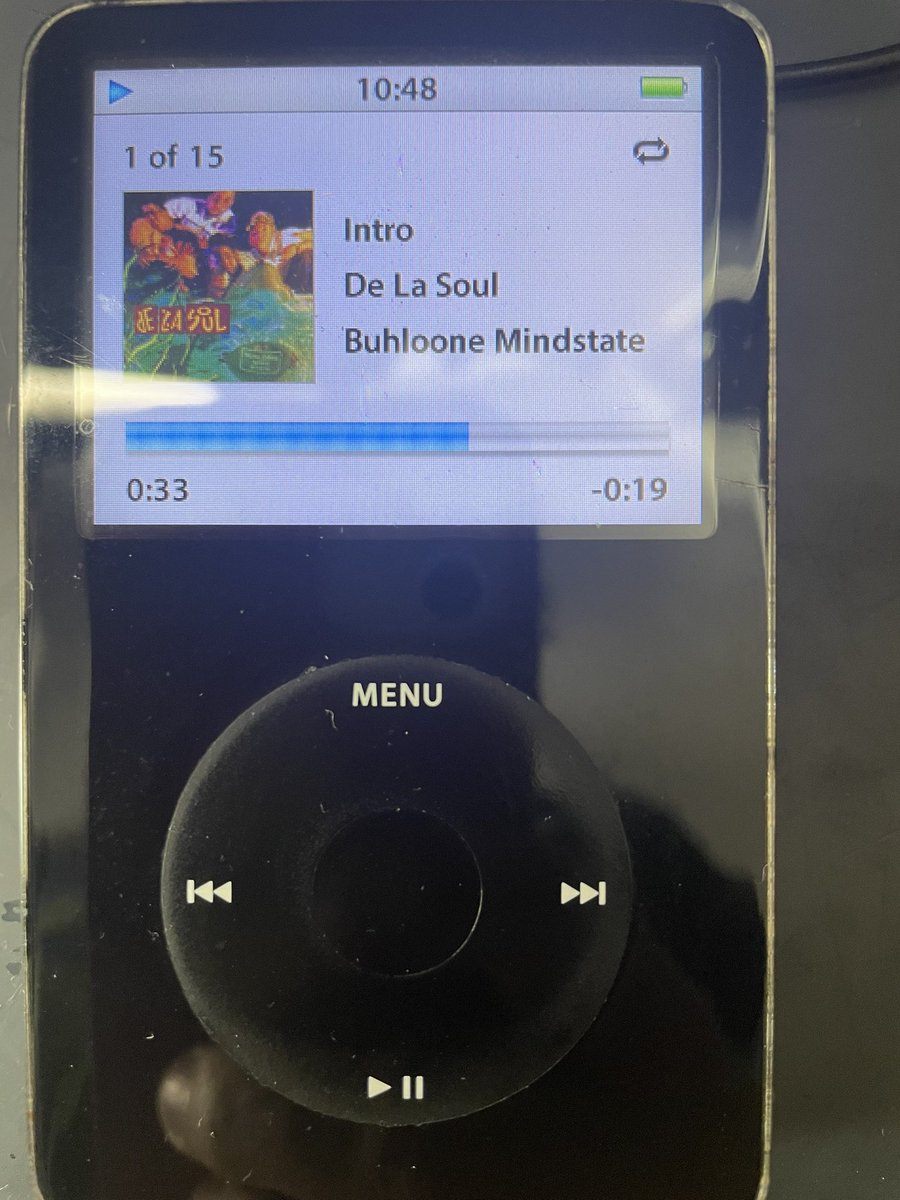 colinhubbard's tweet image. Breaking out the old tech so I can listen to nothin’ but De La today. #DeLaSoulFOREVER 
#RIPDave 
#RIPPlugTwo