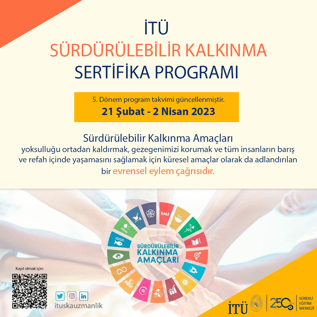 İTÜ Sürekli Eğitim Merkezi genelinde 20 Şubat sonrasında eğitimlerin başlayacağına dair genel duyuruyu dikkate alarak, daha evvel 6 Şubat tarihinde ertelediğimiz eğitimimizin 5. dönemi 21 Şubat - 2 Nisan tarihlerinde yapılacaktır.

#kimseyigeridebırakma #değişimiçinhareketegeç