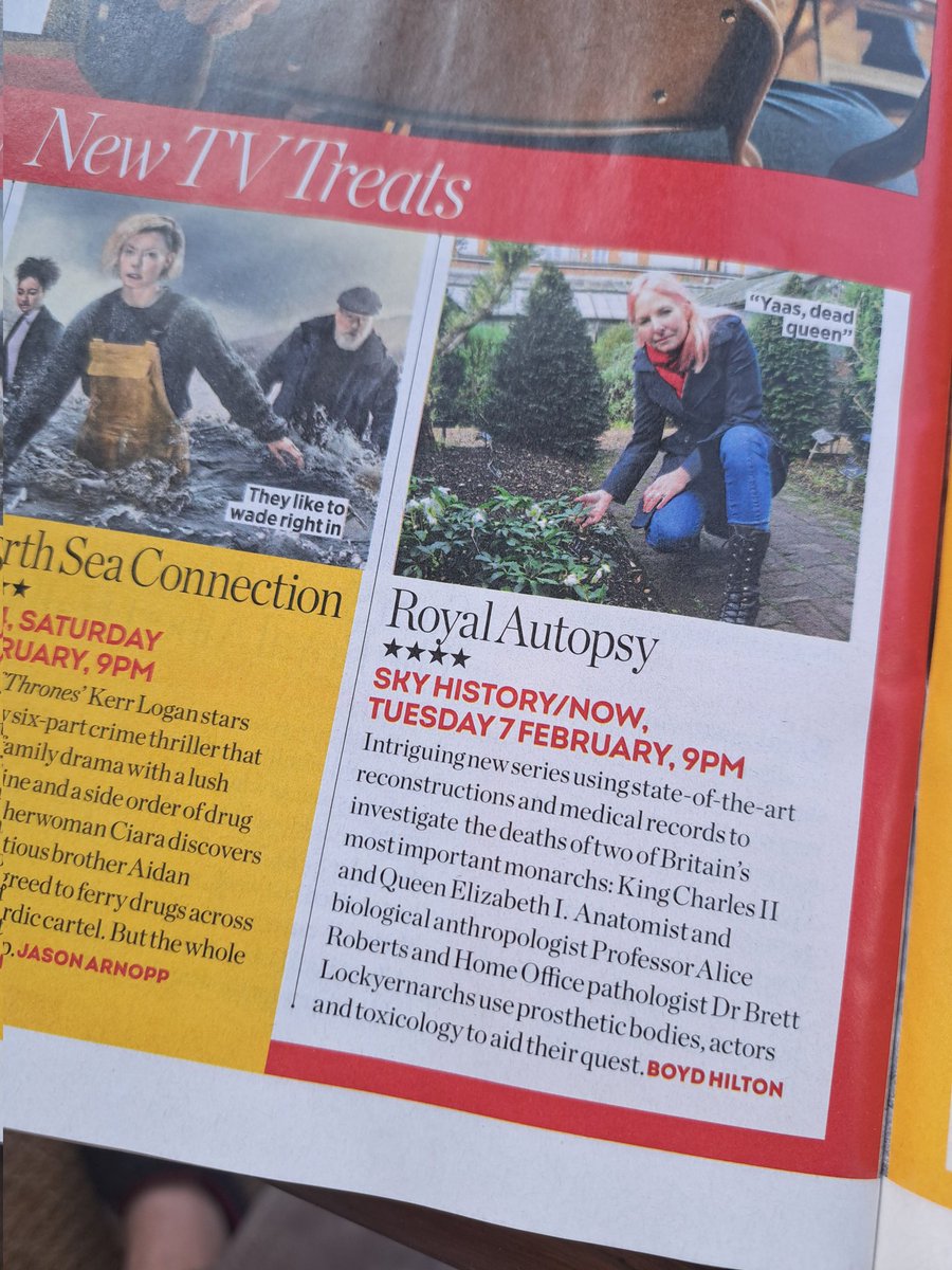 Angelabull's tweet image. 4⭐️review for #ROYALAUTOPSY @HISTORYUK. Next episode, with yours truly tomorrow, Tuesday 14th Feb 9pm, investigating the cause of death of #TheVirginQueen #QueenElizabethI
