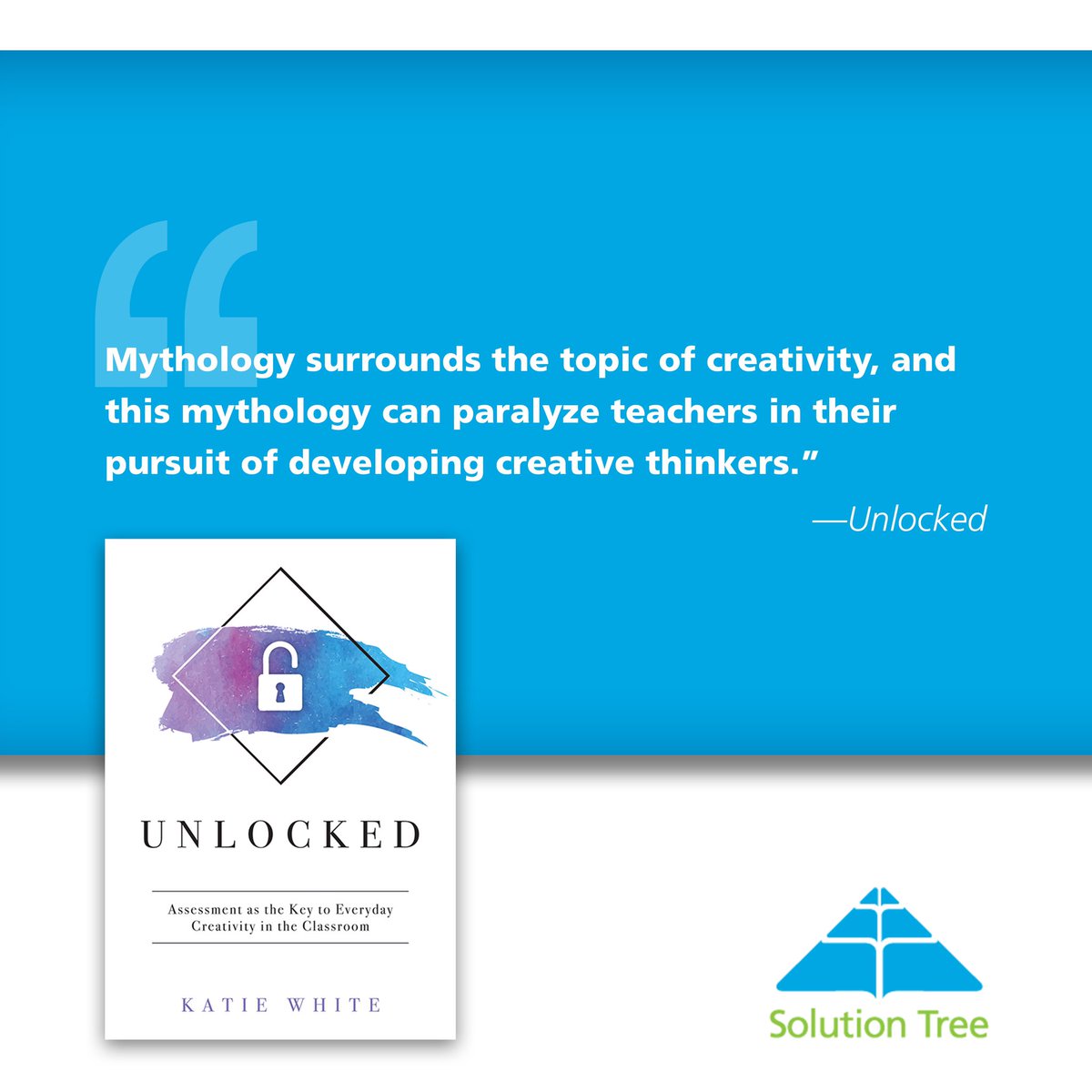 KatieWhite426's tweet photo. Sort creativity fact from myth and unlock the creative potential of your students in every subject area. https://t.co/galcCEIrN5 #unlockcreativity #softedges https://t.co/hZ3XQHKRrF