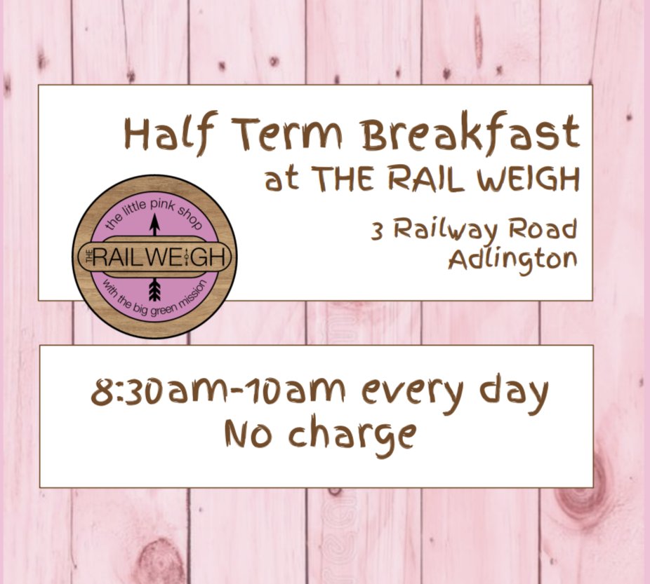 It's half term, we're not a cafe, we only have a kitchen table but it's warm &amp; here if you need something to eat. There's no charge, and it's not just for kids, we won't turn anyone away if you need a bit of breakfast, a hot brew and some company our door is open love Amanda xx