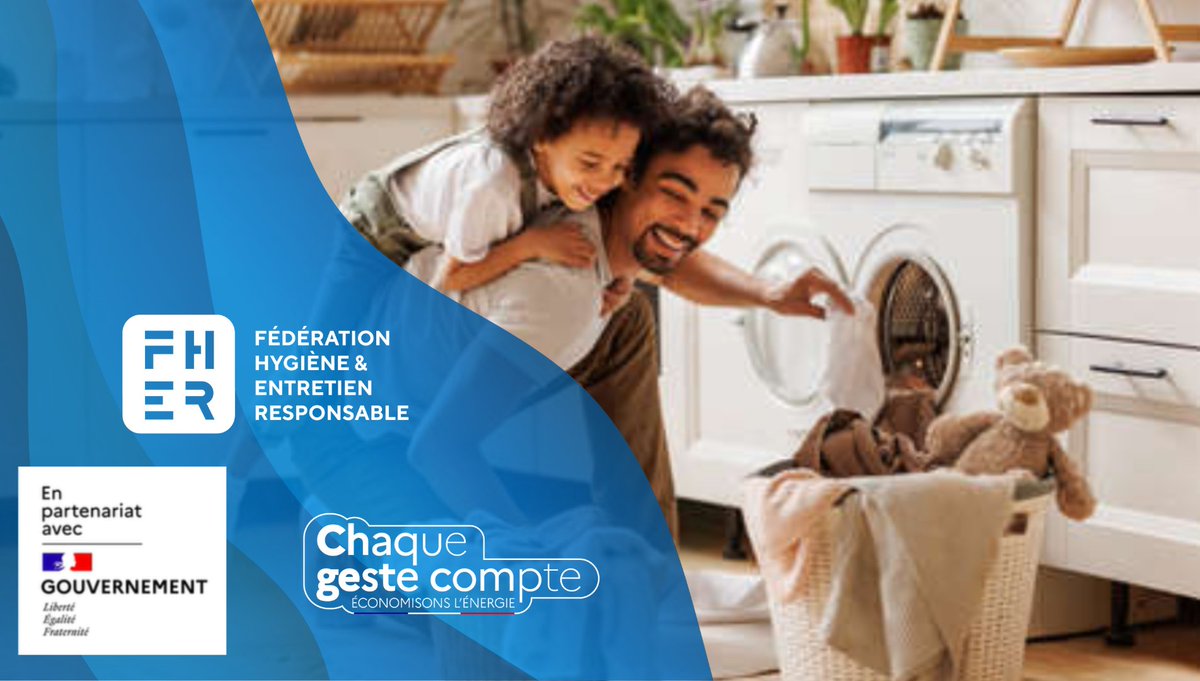 FHER s'associe à la campagne du <a href="/gouvernementFR/">Gouvernement</a>  #ChaqueGesteCompte pour promouvoir une routine ménage plus respectueuse de l'environnement et plus économique, et appelle chacun à diminuer sa température de lavage du linge ! ⤵️
bit.ly/3lyKkrb