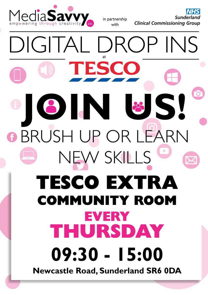 Check out these snaps from another successful drop in at Tesco Extra Community Room!

📅 Every Thursday
📍 Newcastle Rd, Sunderland, SR6 0DA
⏰ 09:30 - 15:00

📲 Get in touch for more details

#Sunderland #Teaching #Learning #IT #DigitalArt #Art