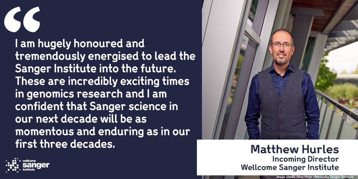 Congratulations to our colleague @mehurles on his appointment! 👏
We're very much looking forward to continuing to work with our @sangerinstitute colleagues on translating amazing genomic science into learning, training and engagement opportunities. https://t.co/ggQCxBX3zN