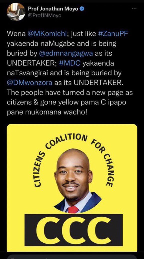 Goromigos's tweet photo. @ProfJNMoyo 🤮you know the truth-uchapora zwako Pendulum @ProfJNMoyo ‼️

#fakapressure 
#YellowED https://t.co/8zI41HiNOd