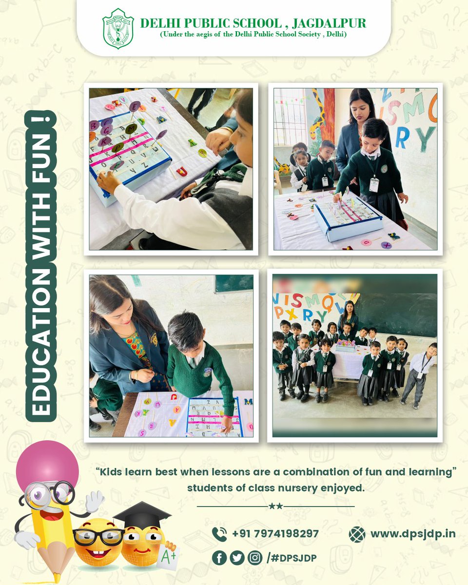 DpsJdp's tweet photo. #DPSJDP #EDUCATIONWITHFUN “Kids learn best when lessons are a combination of fun and learning” students of class nursery enjoyed https://t.co/a9hrAHZ55Q