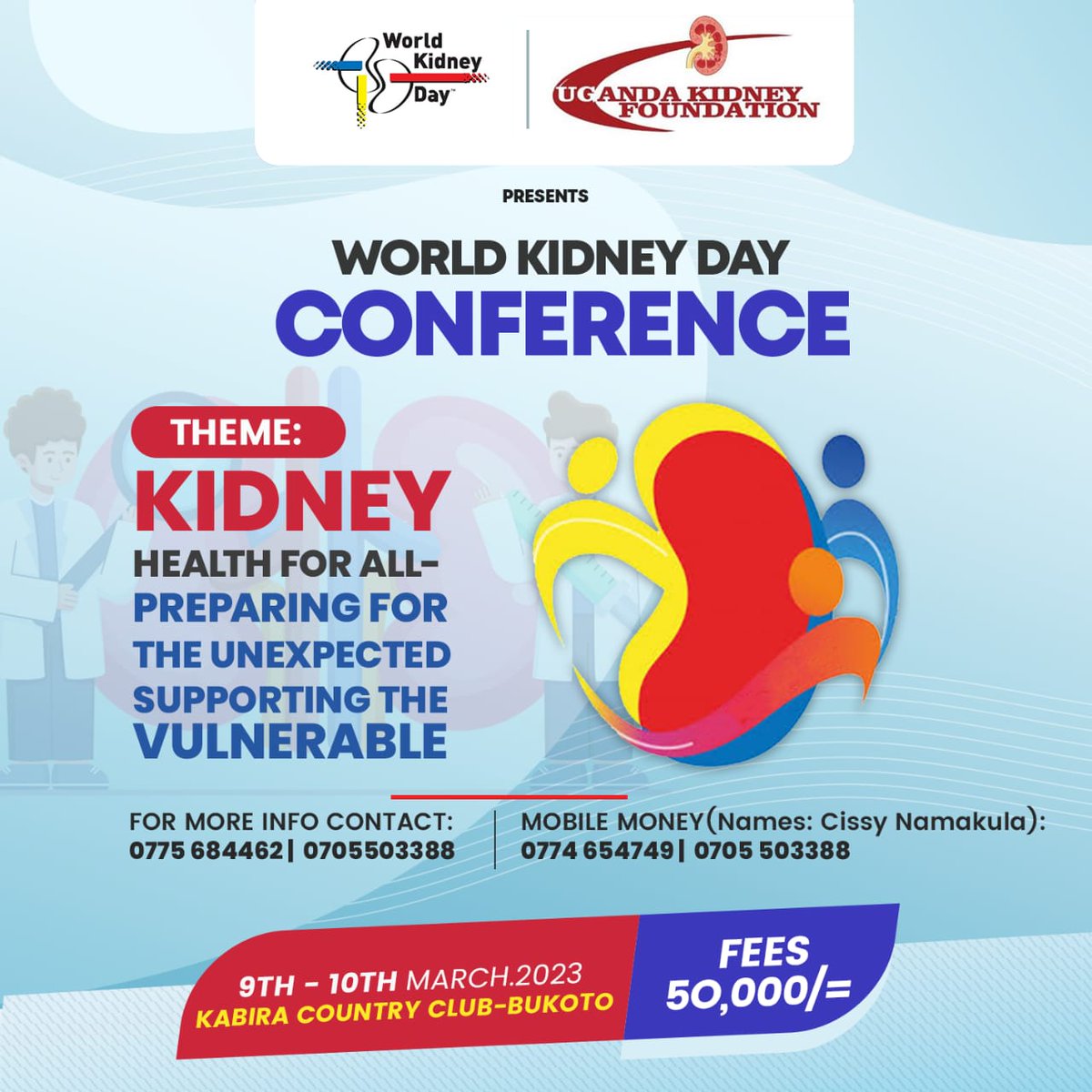 Ug_kidneyf's tweet image. Here is the chance to learn more about the burden of kidney disease in uganda and the world.please endavor to take time off your busy schedule and join us  celebrate world kidney day, we are celebrating all people living with kidney disease.
#createawareness 
#healthykidneyforall