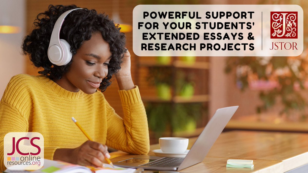 JCSResources's tweet image. Looking for the perfect #digitalresource to assist your students on their research journeys? With high-quality content &amp;amp; dynamic #researchtools, students are supported by @JSTOR as they undertake #EPQs, #extendedessays, &amp;amp; more!

Request a #freetrial: ow.ly/5f8H50MOlSs