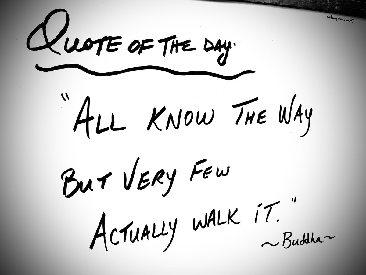DrRandyFollett's tweet photo. #Quote of the day 
at LakeView Chiropractic :

“All know the way
But very few 
Actually walk it.” 

#BeDedicated
#DoTheThing 

#Health
#Hope 
#Chiropractic https://t.co/caS7z4NdH1