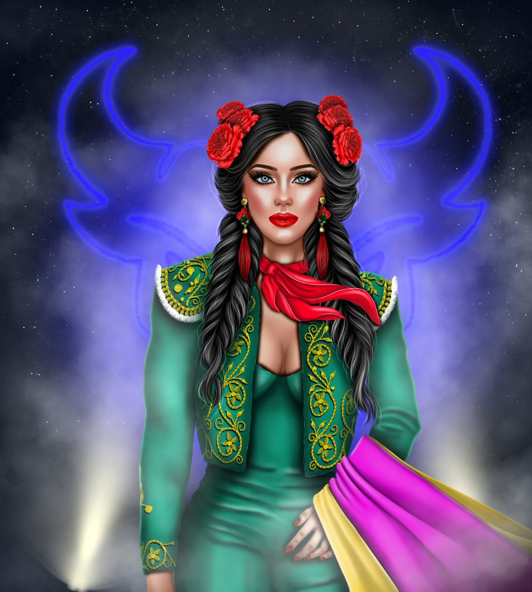My third tamer girl from the collection of the same name!  Bullfighter girl, she is fearless and determined!

opensea.io/assets/ethereu…