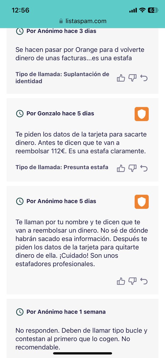 PanicError500's tweet photo. Ya olía mal, cuando me han pedido los datos de la tarjeta, colgué, busque el número y sorpresa https://t.co/QK0ByKyzVk