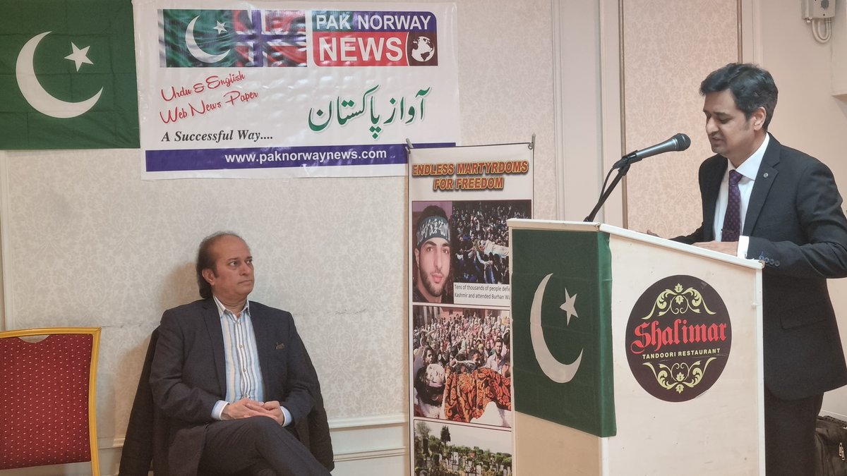 PakNorwayNews's tweet photo. Pak Norway News official inauguration and event on #KashmirSolidarityDay 
all policital parties, ladies and youth representation
made program successful 
chief guest Ambassador of #Pakistan @saadiaqazi1 
@PakinNorway @ForeignOfficePk #IIOJK #05february https://t.co/tHQAR4NZOd