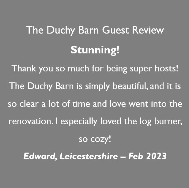 tregooseoldmill's tweet photo. Another great review for The Duchy Barn at Tregoose Old Mill. Thank you, Edward! The Duchy Barn is located minutes from Cornwall's best beaches on the North Coast of this stunning county. 
10% OFF BOOK DIRECT at https://t.co/CkcjcQg9xr 
#VisitCornwall #staycation #Cornwall https://t.co/KiJmL7dlsV