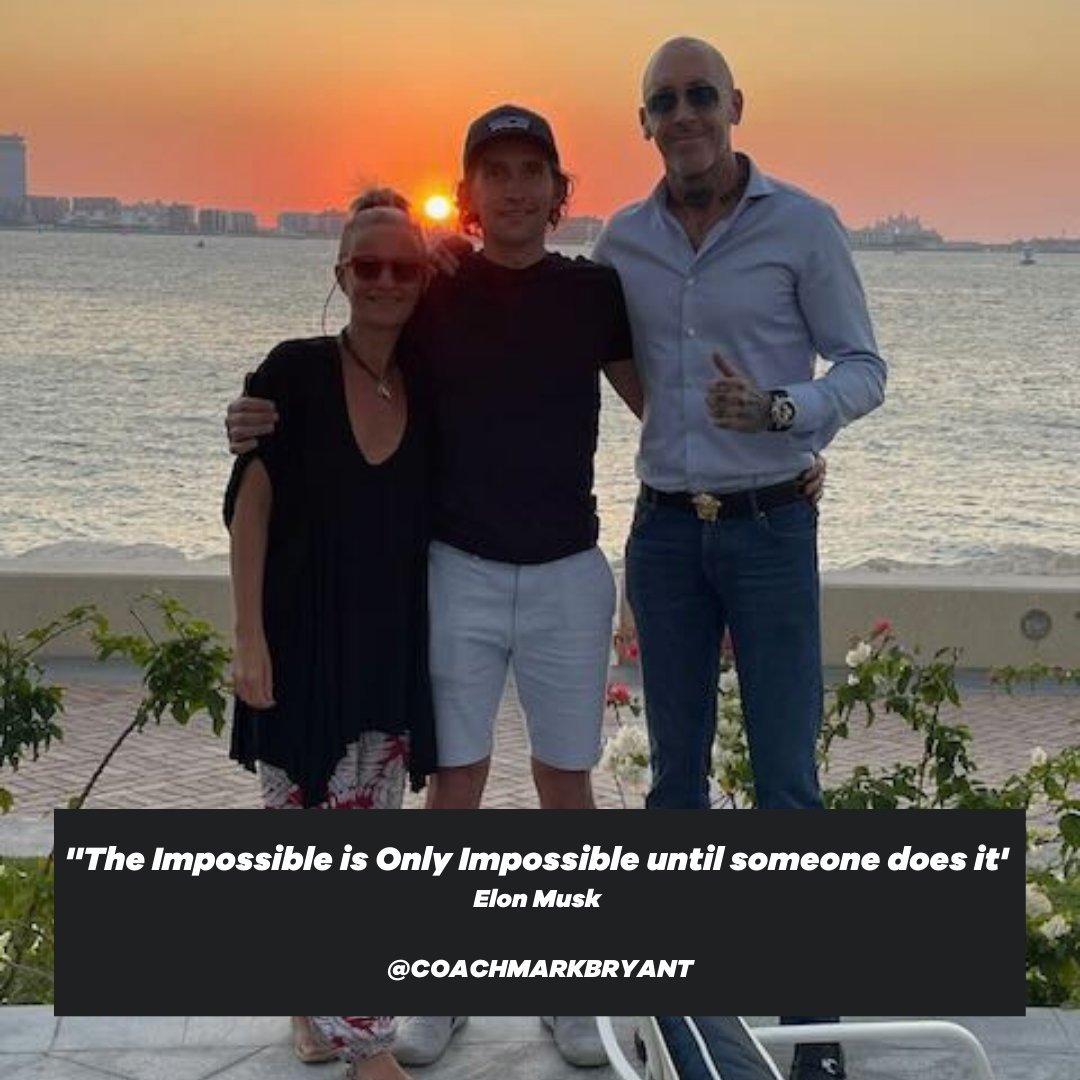 coachmarkbryant's tweet photo. 'The Impossible is Only Impossible until someone does it' Elon Musk 

Who do you have in your corner supporting your impossible goals? Tag them below 👇 https://t.co/11XIj4MiJL