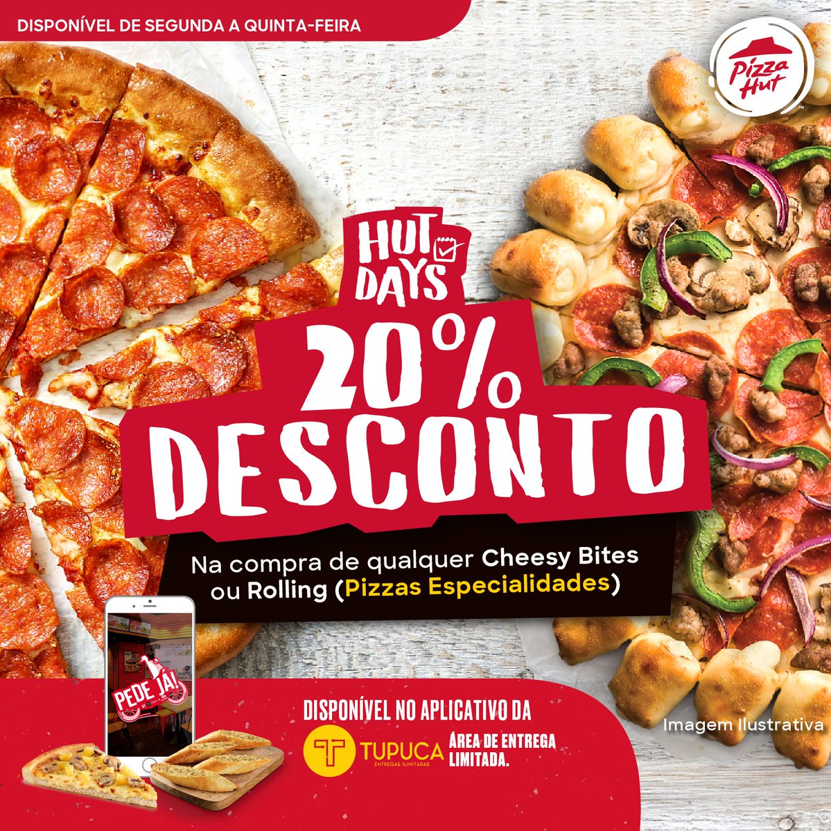 SEMANA DO AMOR, PROMO DE AMOR!

A Pizza Hut tem 20% Descontos nas Pizzas de Especialidade Chessy Bites e Rolling para expressares todo o teu amor! Pede já pela APP.

#Tupuca #PizzaHut