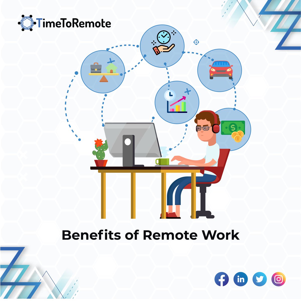 time2remote's tweet photo. Benefits of Remote Working.
#remotework #remotejobs #workforce https://t.co/0MnOsIB1J3