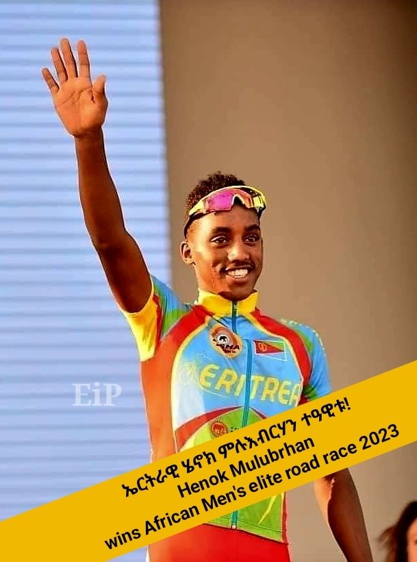 thedrosg1's tweet photo. #CONGRATULATIONS #Eritrea🇪🇷
@henokmulubrhan wins
African Men's elite road race 2023
#EritreaPrevails #Africa https://t.co/lIaEFK9wBR
