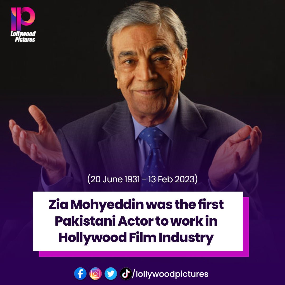 LollyPictures's tweet photo. Did you know?

Veteran Actor, Director and Television Broadcaster Zia Mohyeddin was the first ever Pakistani Actor to work in #Hollywood Film Industry. 

He Received Hilal-E-Imtiaz, Sitara-E-Imtiaz, Life Time Achievement Award and many others as well. 

#ZiaMohyeddin #RIP #Legend https://t.co/4fulKyhltc