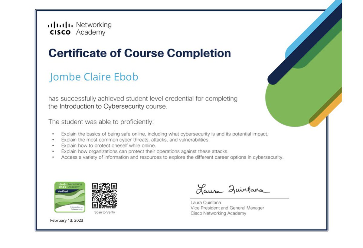 Claire_ebob's tweet image. First step 🙏 #cybersecurity #Cisconetworkacademy