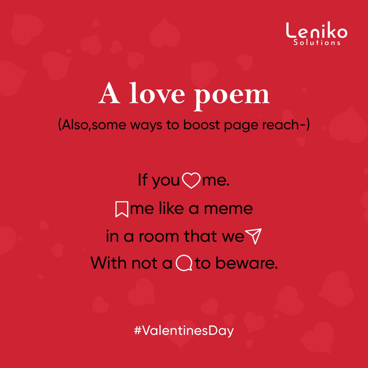 LenikoSolutions's tweet photo. A modern-day love poem for all😍
.
.
.
.
#valentinesday #lenikosolutions #love #valentinesdayspecial #valentinesday2023 https://t.co/UHXNwxxRho