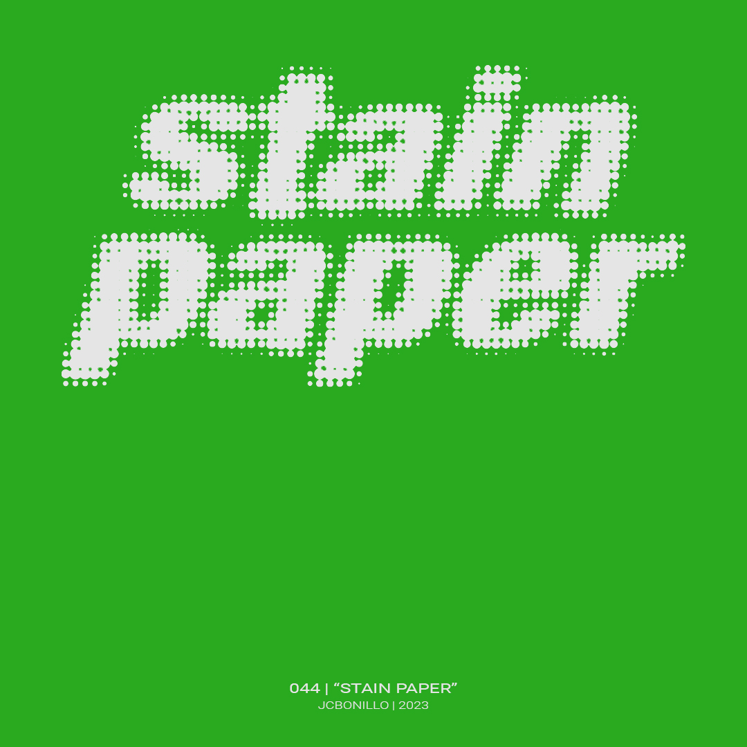 jcbonillodesign's tweet photo. 044 | “STAIN PAPER” Type design by 
@jcbonillodesign
-
-
-
#stainpaper #jcbonillodailytype #type01 #lettering #letteringart #customtype #design #logo #type #typedesign https://t.co/PyJyzeq74y