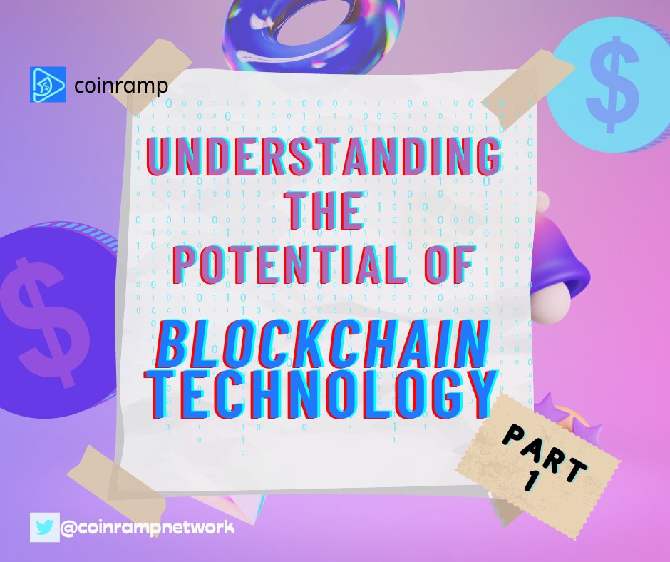 CoinRampNetwork's tweet photo. In this short thread series🧵

 "Understanding the potential of blockchain technology" https://t.co/TgIzZVqnN3