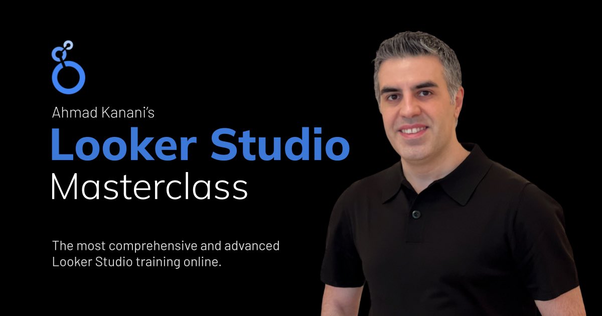 Thrilled to announce that my Looker Studio Masterclass is now publicly available, 100% free of charge! 🎉 What?! Why?! Where?! How?! → LookerStudioMasterclass.com