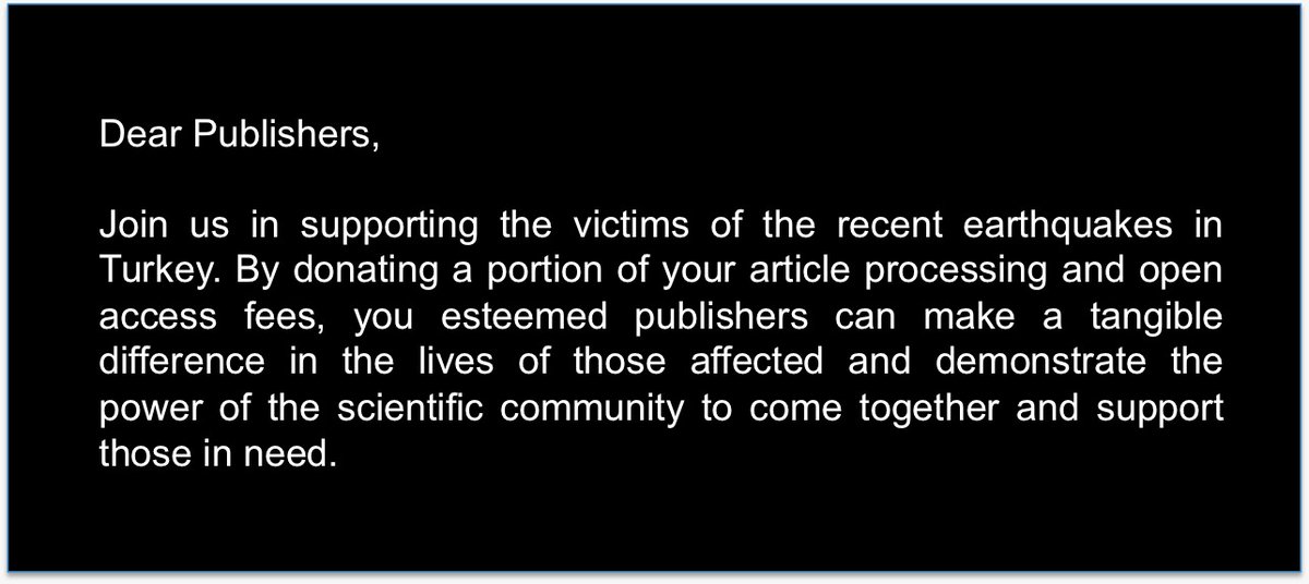 If not now, then when? @IEEEorg @IEEEorg @ieeecis @IEEEXplore @IEEEAccess @ElsevierTurkiye @ElsevierConnect @Nature @MDPIOpenAccess @Hindawi @ituardek @itu1773 @Tubitak @ORCID_Org #DonateforTurkey #earthquaketurkey