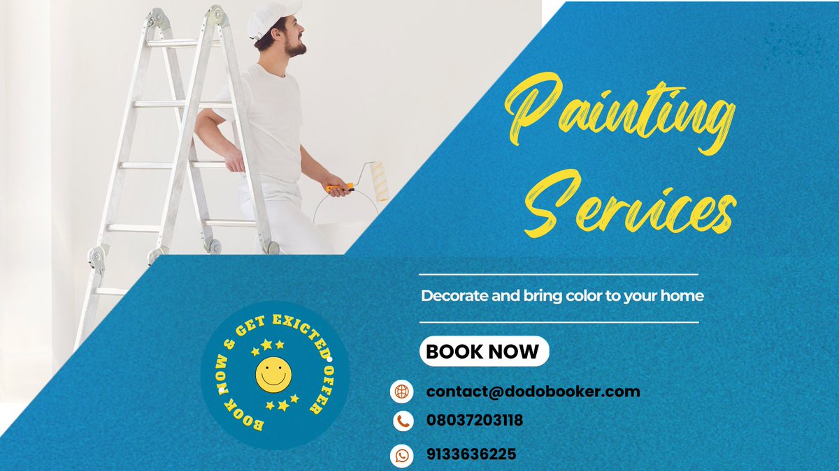 dodo_booker's tweet photo. Our Dodobooker Provides Painting Services For All Residential & Commercial Spaces
#painting #paintingissues #paintingworks #paintingservices #paintingtips #paintinghack #paintingrepair #paintingissues #trending #ghmc #socialmedia #digitalmarketing #kukatpally #business #hyd https://t.co/Y3b54omFGj