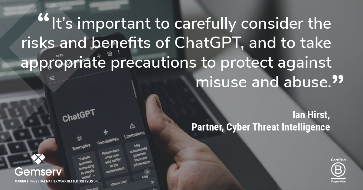 ChatGPT looks set to transform our society yet there is scope for misuse; scammers can use it to trick people. Ian Hirst identifies the risks and how they can be overcome.

What is Chat GPT? Why is it here to stay? — <a href="/TFNBreakingNews/">Tech Funding News</a>  (bit.ly/3xgYbEP)

#AI #CyberSecurity