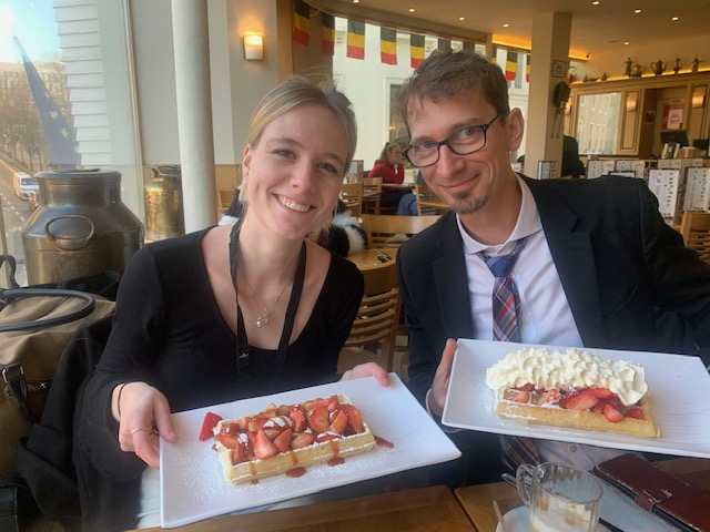 LauBlaxe's tweet photo. Delicious treat after well-attended #shippingdecarbonisation and #energytransition event. Constructive dialogue about #Fitfor55 with #EU 🇪🇺 policymakers, industry leaders and civil society. Desire from public & private sector to catalyse transition to #zeroemissionshipping 💚🚢 https://t.co/qLMWsPfleG