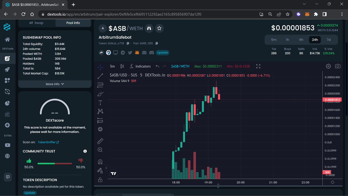 ArbitrumSafebot's tweet image. Nice chart and very health community

Thanks fams❤️

#Arbitrum #safebot #arbitrumsafebot #arbitrumtoken