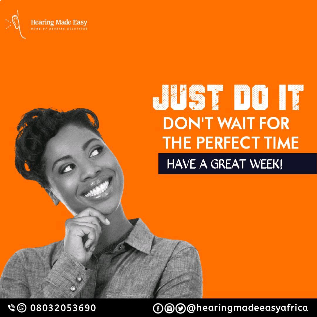 hearingmadeasy's tweet photo. 📍📍JUST DO IT!. To fulfill your dreams, to be where and who you need to be you have to start now!
Start now with what you have and what you can.

Have a productive week from all of us @Hearingmadeeasyafrica.

.
.
.
.
.
.
#hearingmadeeasy NewNigeria https://t.co/ANtVaO1wCh