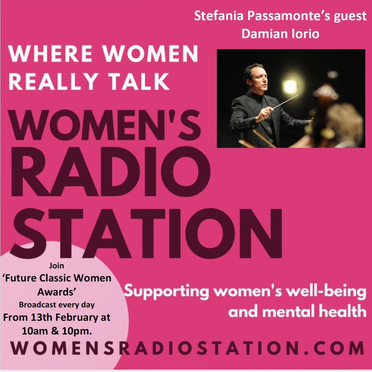 stefpassamonte's tweet photo. Join me in now on the award winning @womensradiostn to listen to another special episode of #FutureClassicWomenAwards: Damian Iorio on life as a conductor, his recordings and the Oscar nominated movie Tar! Live everyday at 10am and 10pm on https://t.co/OiV5vRBxOA
#Danianiorio https://t.co/tfmqXbjlcZ