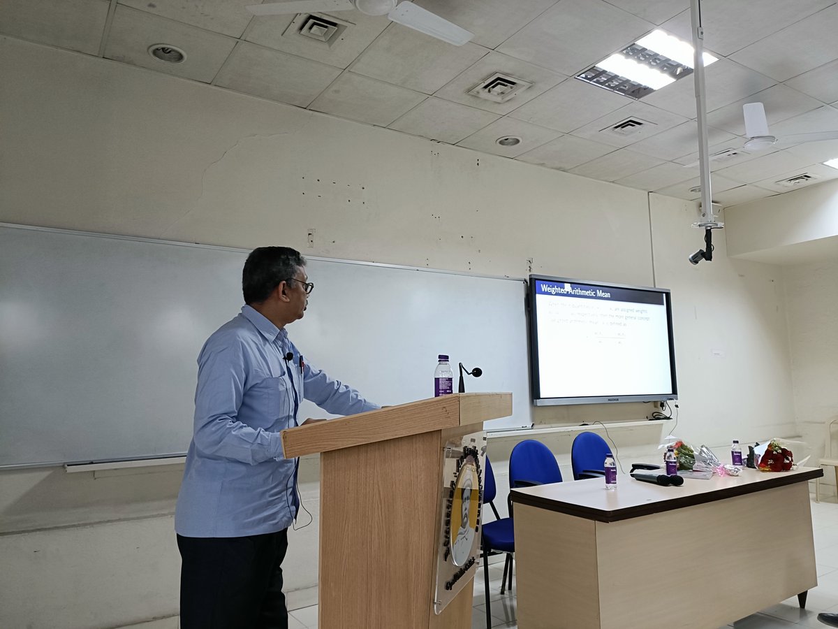 gipe_official's tweet photo. Dr Amartya Dutta enlightened attendees about the ancient Indian tradition of calculating the weighted arithmetic mean since 628 CE. He delivered a session at Gokhale Institute of Politics and Economics on Feb 09, 2023.
@ISIKolkata #arithmeticmean #statistics #gokhaleinstitute https://t.co/KnTqqmEovQ