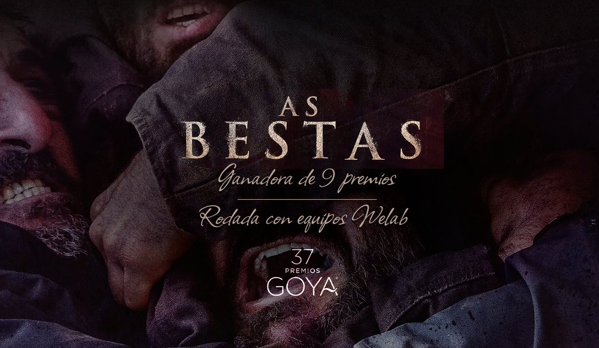 welabplus's tweet photo. As Bestas de Rodrigo Sorogoyen, rodada con #equiposWelab ganadora de 9 Premios Goya. #PremiosGoya2023
Orgullosos de nuestro cine.
@CABALLOfilms @ArcadiaMotion @acontrafilms https://t.co/k2SYx2S8xX