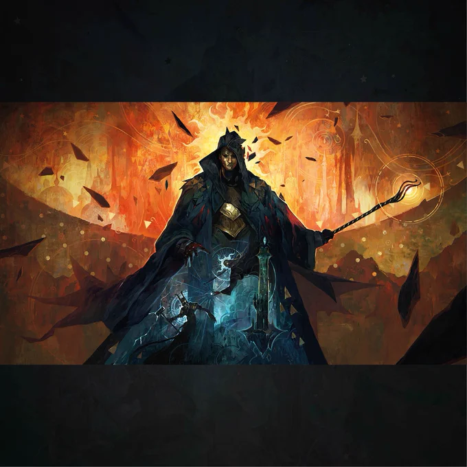 I am happy to share this key artwork I did for the new game "Spellforce - Conquest of Eo"! It was released last week and I can't wait to show you guys what we did at Owned by Gravity during the previous 2 years! The painting was designed to define the style and set the mood. 