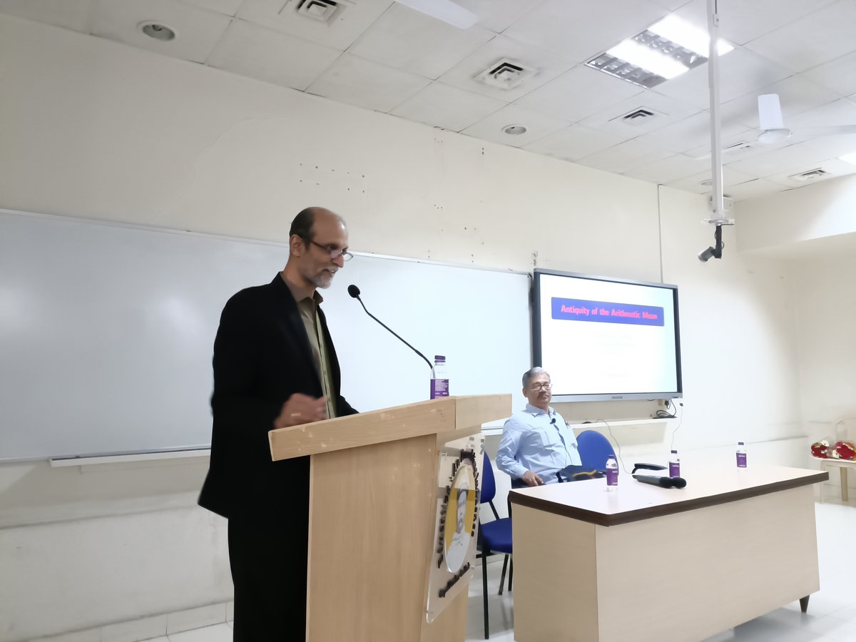 gipe_official's tweet photo. Dr Amartya Dutta enlightened attendees about the ancient Indian tradition of calculating the weighted arithmetic mean since 628 CE. He delivered a session at Gokhale Institute of Politics and Economics on Feb 09, 2023.
@ISIKolkata #arithmeticmean #statistics #gokhaleinstitute https://t.co/KnTqqmEovQ