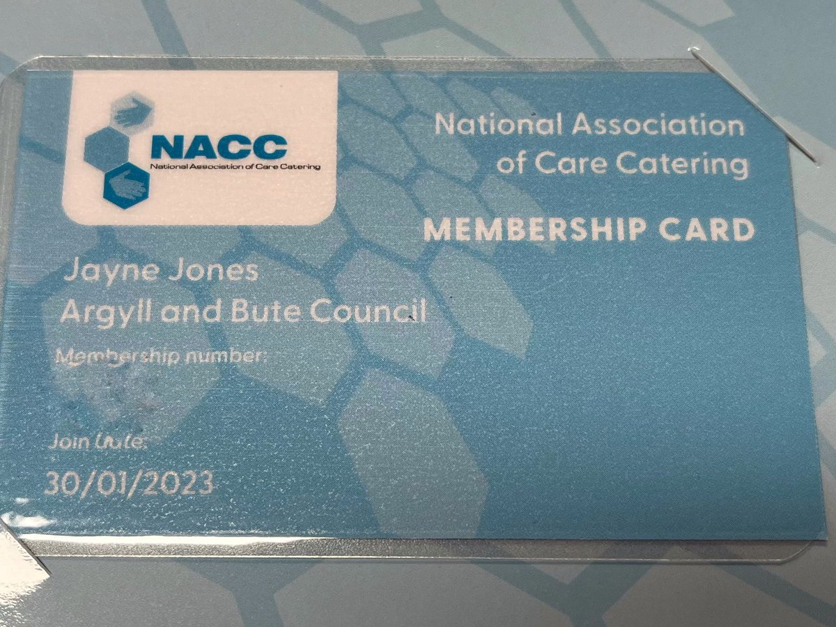 Exciting times for Team @ArgyllButeFood as we become members of @NACCCaterCare - looking forward to sharing and learning with other across the UK!

 @NACCChair @PSC_Alliance