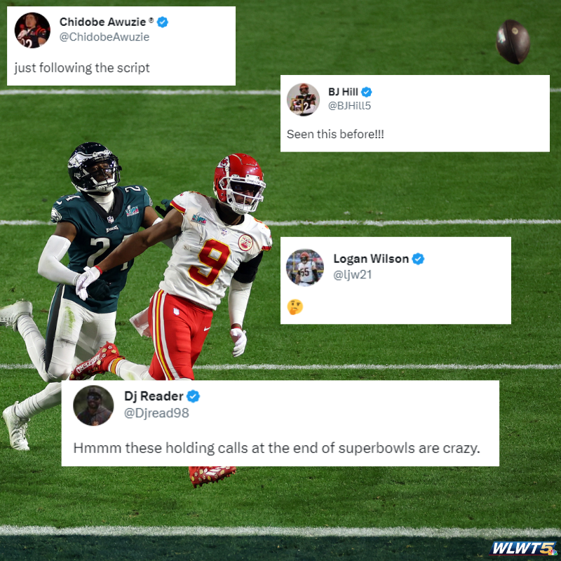WLWT's tweet photo. Bengals players take to social media to react to controversial call at end of Super Bowl https://t.co/1Db35OmoNH https://t.co/sHZrYwGVQP
