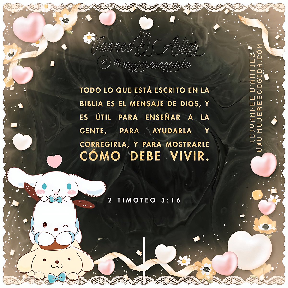 mujerescogida_'s tweet photo. “Toda la Escritura es inspirada por Dios, y útil para enseñar, para redargüir, para corregir, para instruir en justicia,”…
—2 Timoteo 3:16
#podtalescristianas #lindasediciones #vanneedartiez #vanneeartiez #edits #postalesdebendicion #mujerescogida #edicionesmujerescogida https://t.co/CYmwYhubbK