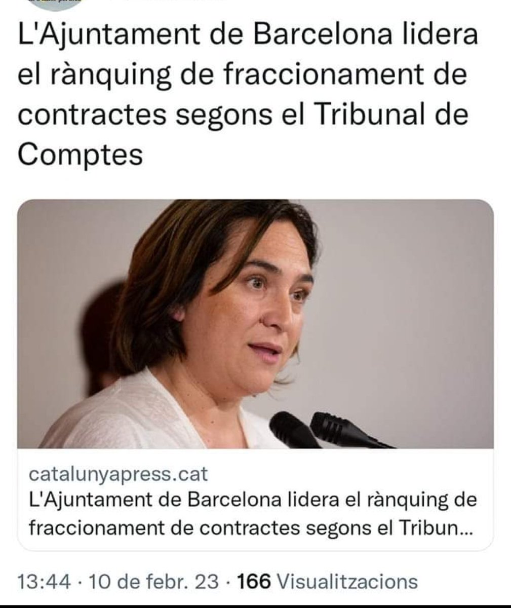 AviaXesca's tweet photo. Algú sap, perquè @AdaColau no està investigada, A part de no ser de @JuntsXCat ?? https://t.co/FghBYsF2f0