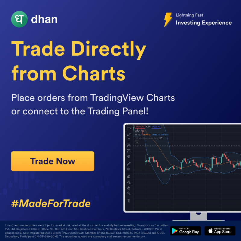 DhanHQ's tweet photo. Dhan is #MadeForTrade with awesome features like MTF, TradingView Charts, Advanced Option Chain, &amp; much more!